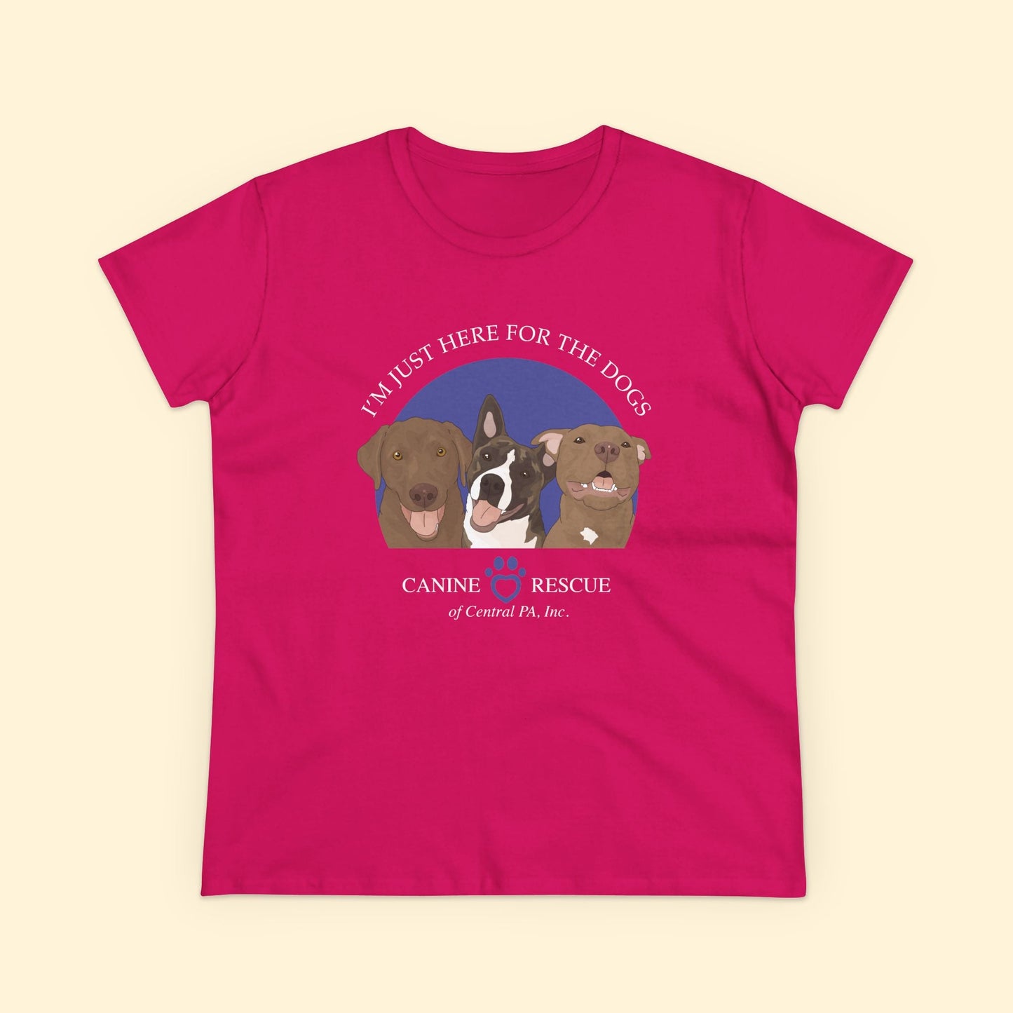 Women's Crewneck Tee | FUNDRAISER | Canine Rescue of Central PA - Detezi Designs - 13328398211554859273