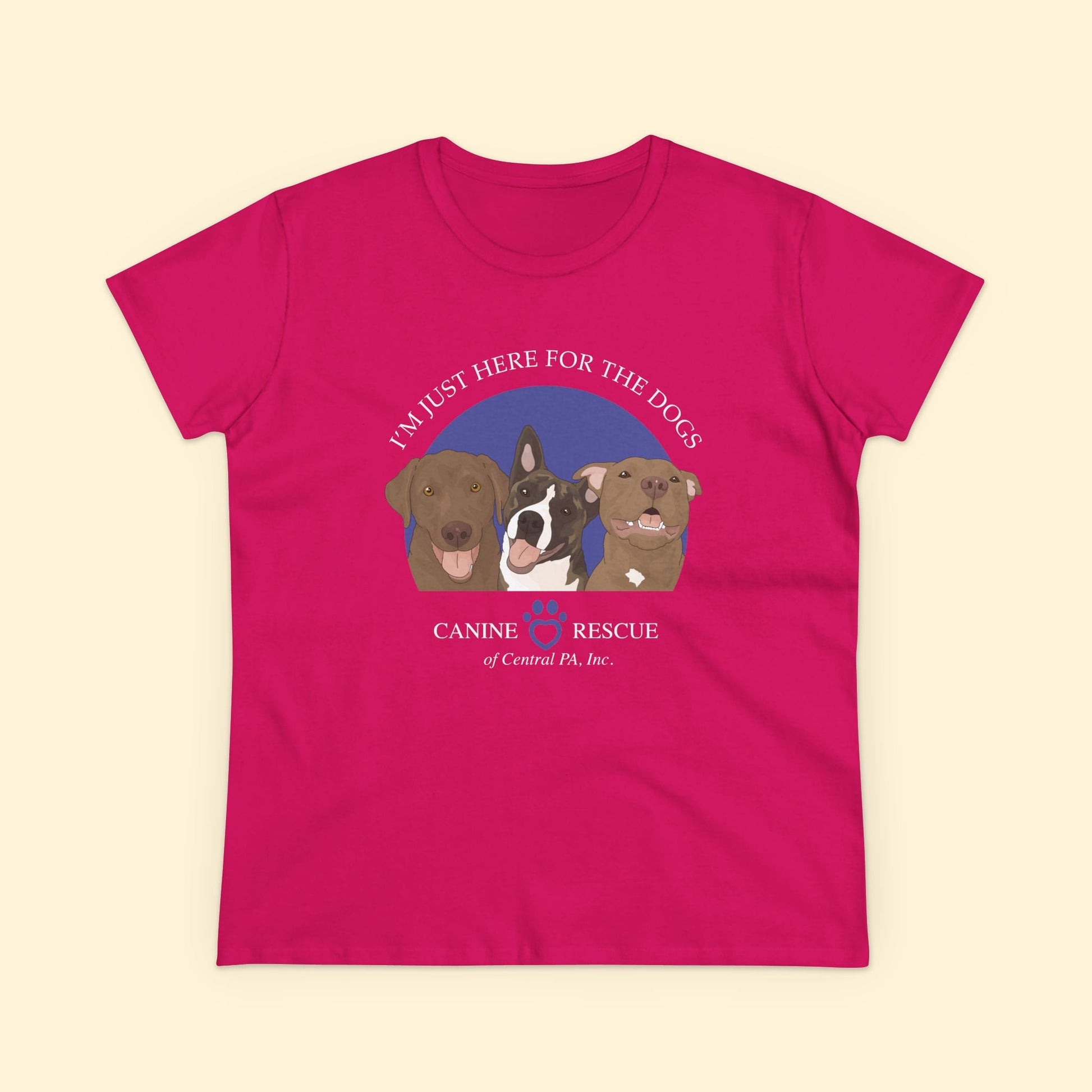 Women's Crewneck Tee | FUNDRAISER | Canine Rescue of Central PA - Detezi Designs - 13328398211554859273