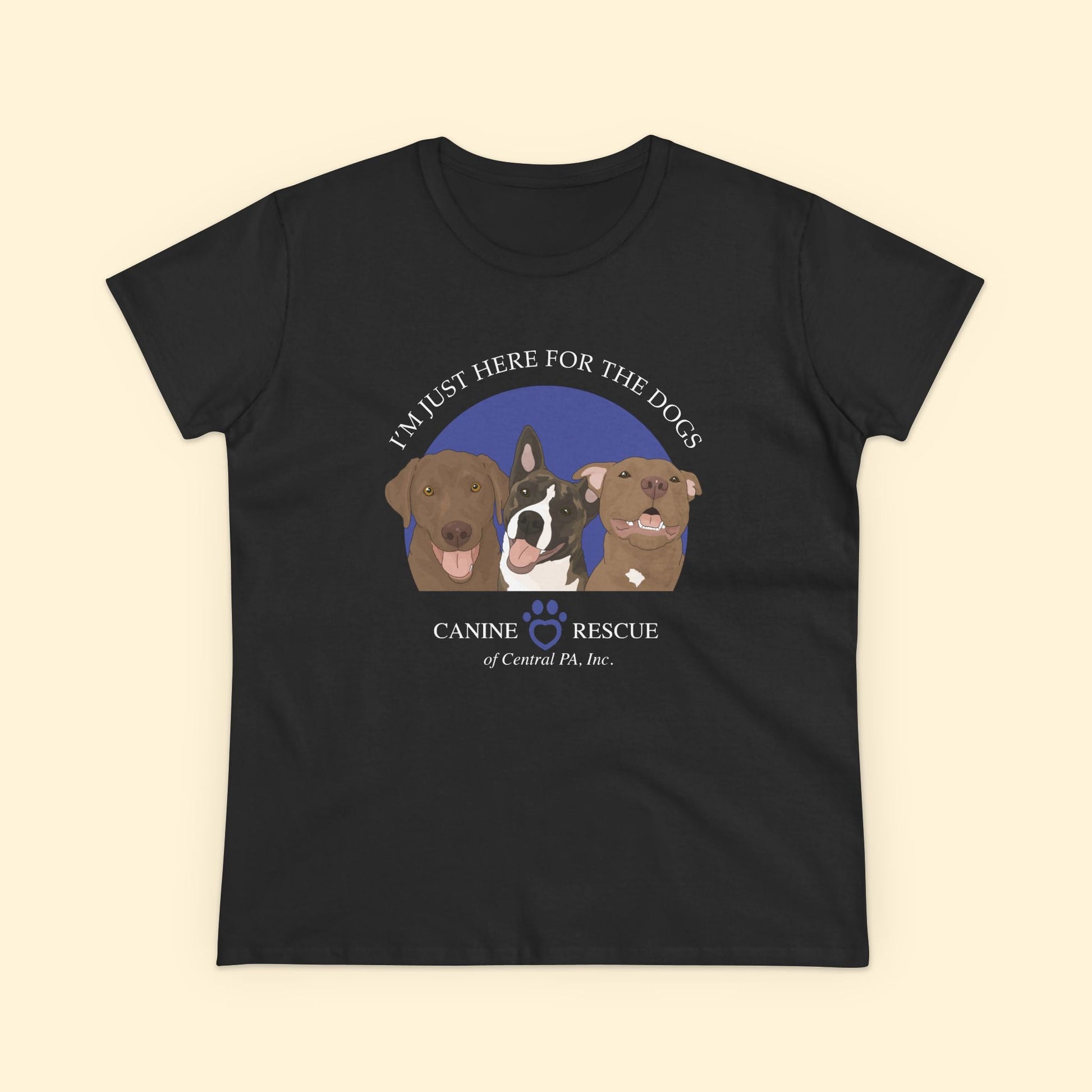 Women's Crewneck Tee | FUNDRAISER | Canine Rescue of Central PA - Detezi Designs - 52549299831448466882