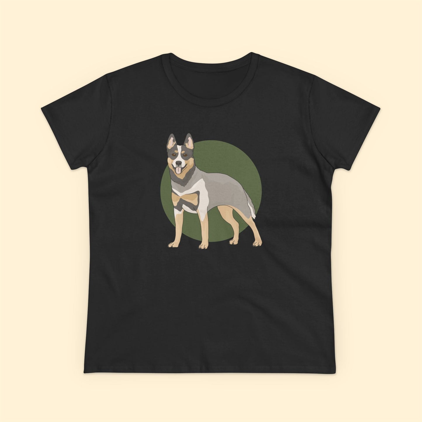 Women's Midweight Cotton Tee | Australian Cattle Dog | Blue Heeler - Detezi Designs - 12337712860208976129