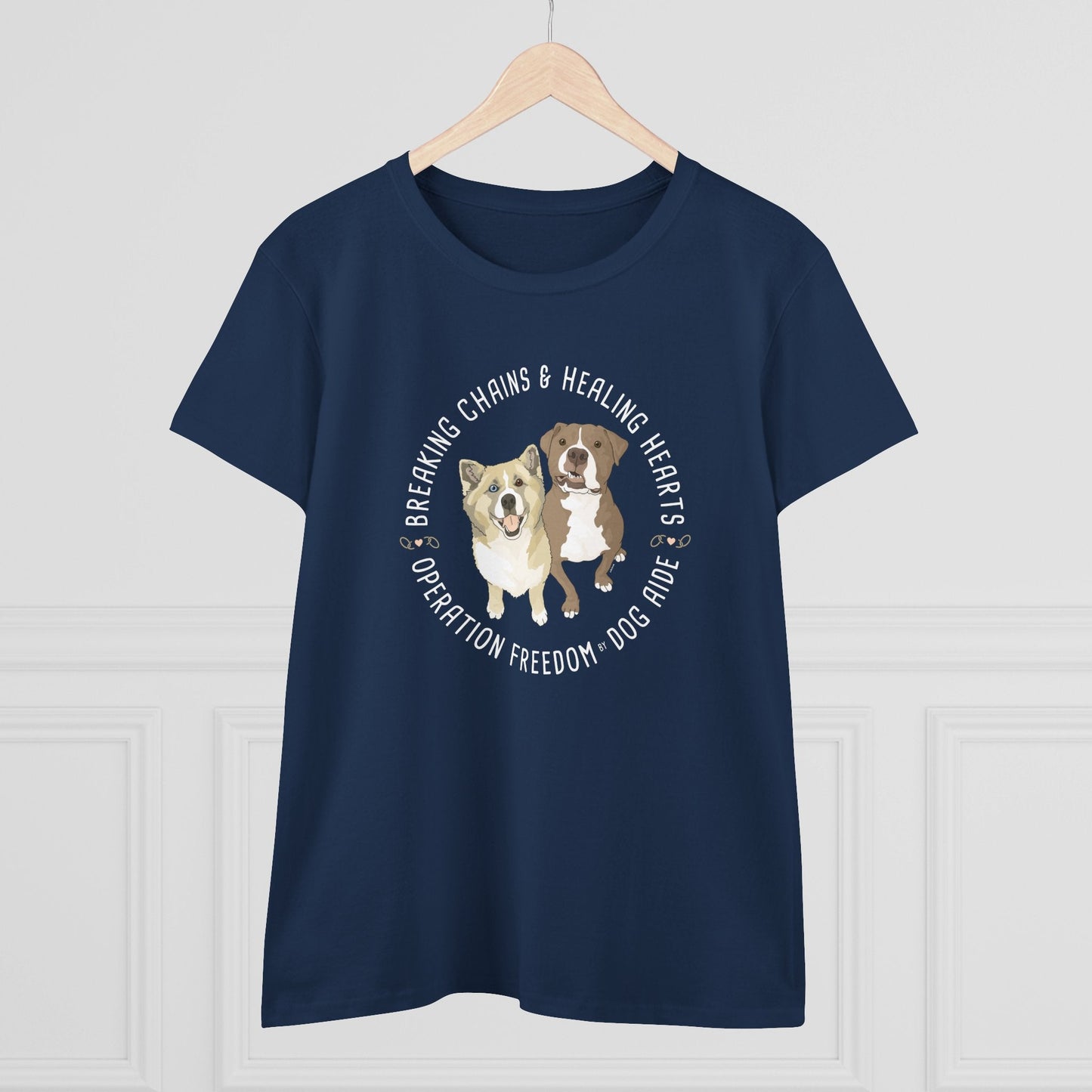 Women's Midweight Cotton Tee | FUNDRAISER | Dog Aide - Detezi Designs - 15703882701409890957