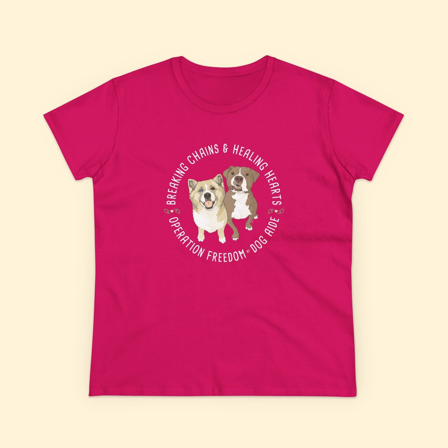 Women's Midweight Cotton Tee | FUNDRAISER | Dog Aide - Detezi Designs - 15703882701409890957