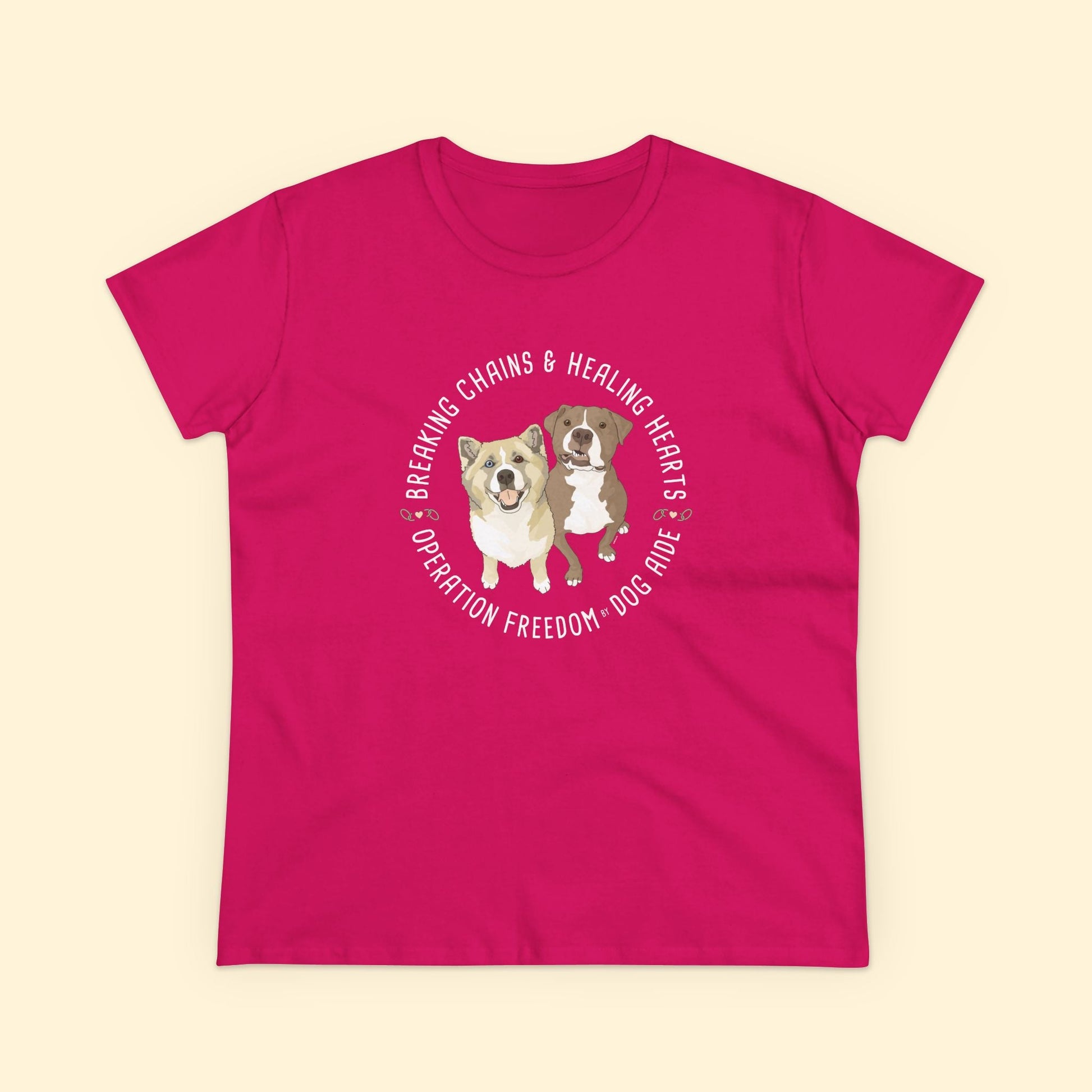 Women's Midweight Cotton Tee | FUNDRAISER | Dog Aide - Detezi Designs - 15703882701409890957