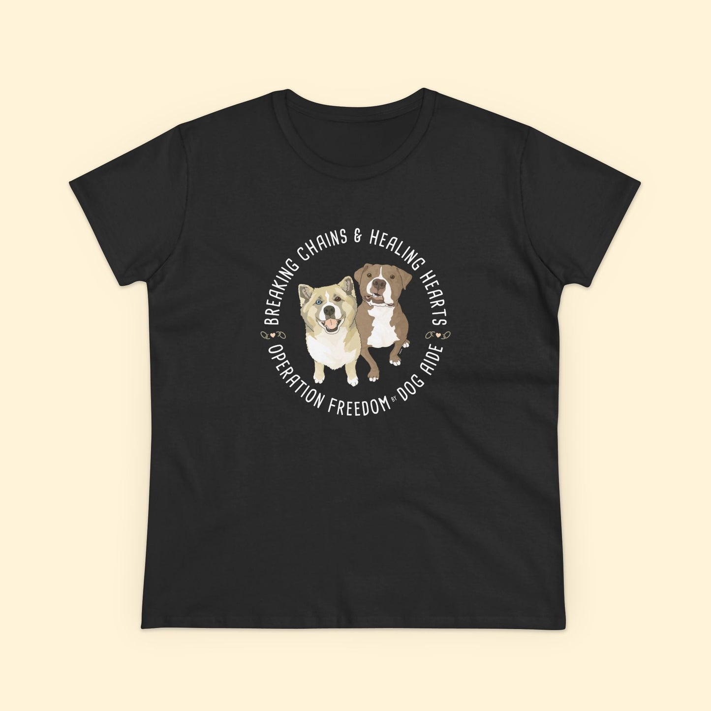 Women's Midweight Cotton Tee | FUNDRAISER | Dog Aide - Detezi Designs - 28405311203358698556