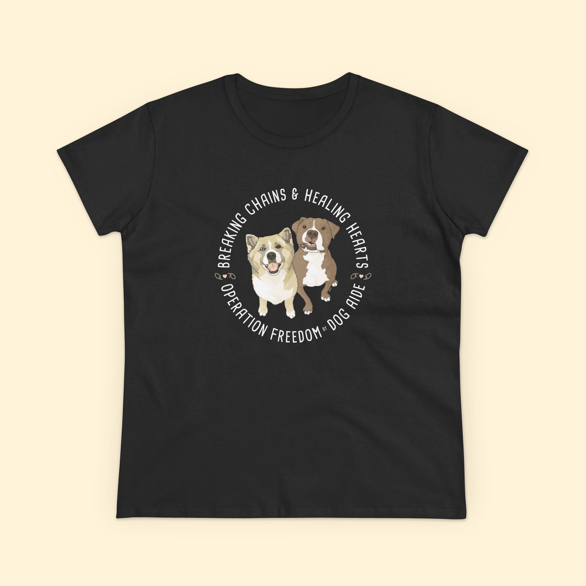 Women's Midweight Cotton Tee | FUNDRAISER | Dog Aide - Detezi Designs - 28405311203358698556