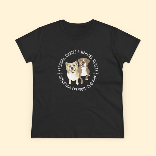 Women's Midweight Cotton Tee | FUNDRAISER | Dog Aide - Detezi Designs - 28405311203358698556
