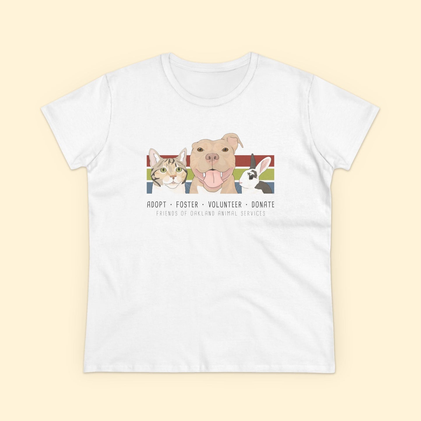 Women's Midweight Cotton Tee | FUNDRAISER | Friends of Oakland Animal Services - Detezi Designs - 32858062051258296800