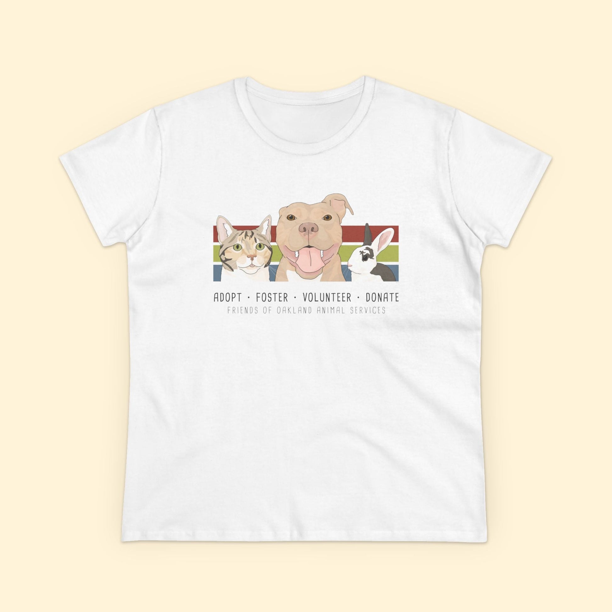 Women's Midweight Cotton Tee | FUNDRAISER | Friends of Oakland Animal Services - Detezi Designs - 32858062051258296800