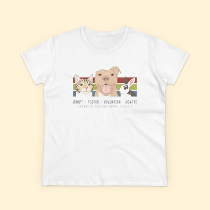Women's Midweight Cotton Tee | FUNDRAISER | Friends of Oakland Animal Services - Detezi Designs - 32858062051258296800