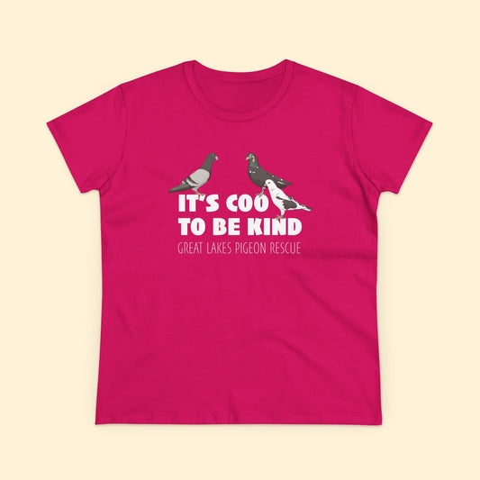 Women's Midweight Cotton Tee | FUNDRAISER | Great Lakes Pigeon Rescue - Detezi Designs - 61129875035871904084
