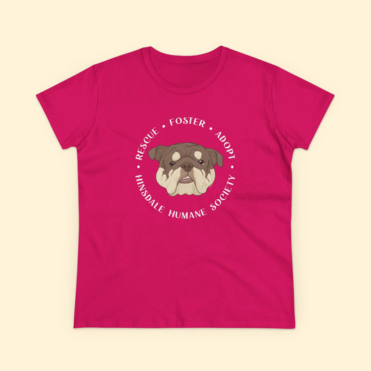 Women's Midweight Cotton Tee | FUNDRAISER | Hinsdale Humane Society - Detezi Designs - 29372893235031611021