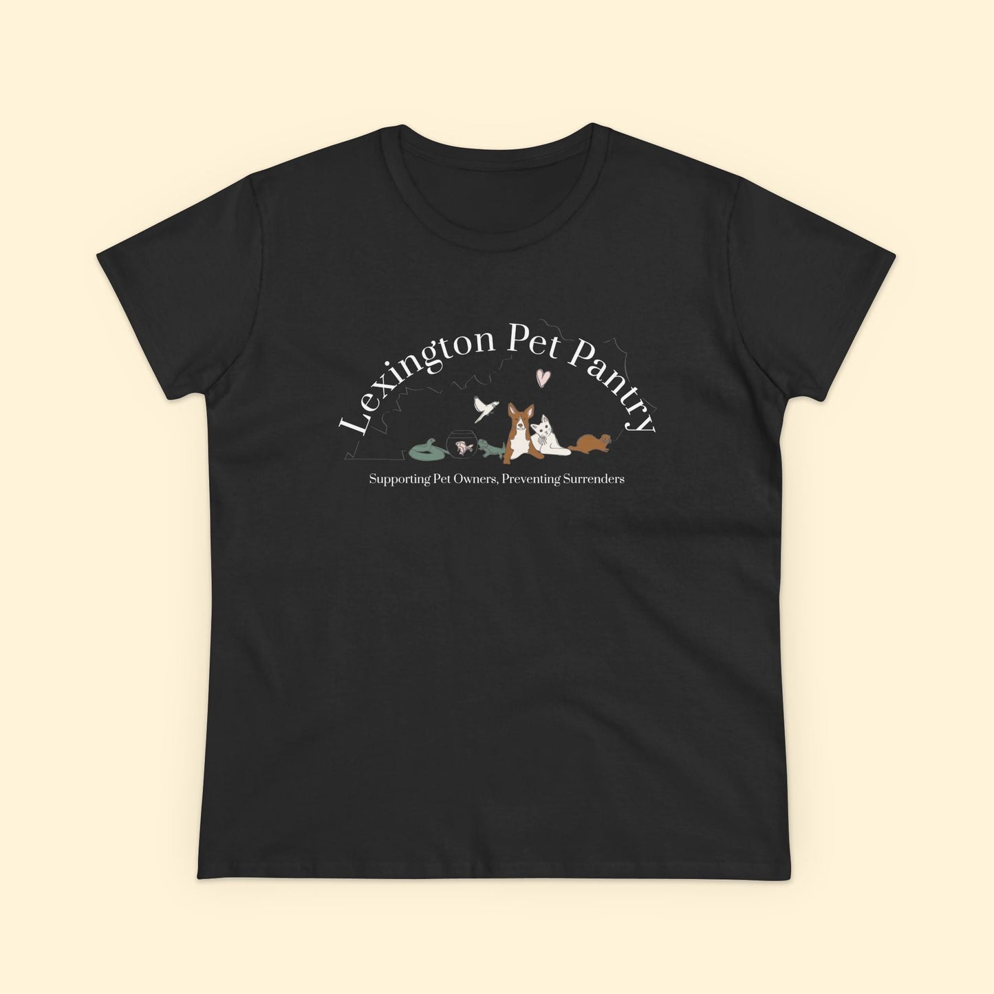 Women's Midweight Cotton Tee | FUNDRAISER | Lexington Pet Pantry - Detezi Designs - 14796896015677689874