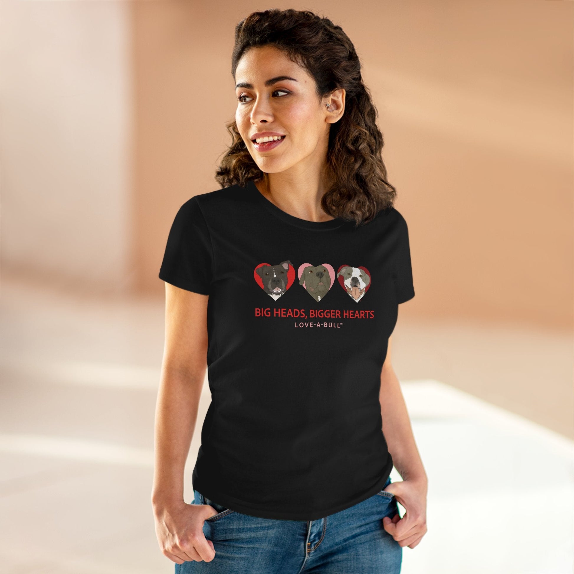 Women's Midweight Cotton Tee | FUNDRAISER | Love - A - Bull - Detezi Designs - 37092121283628790407