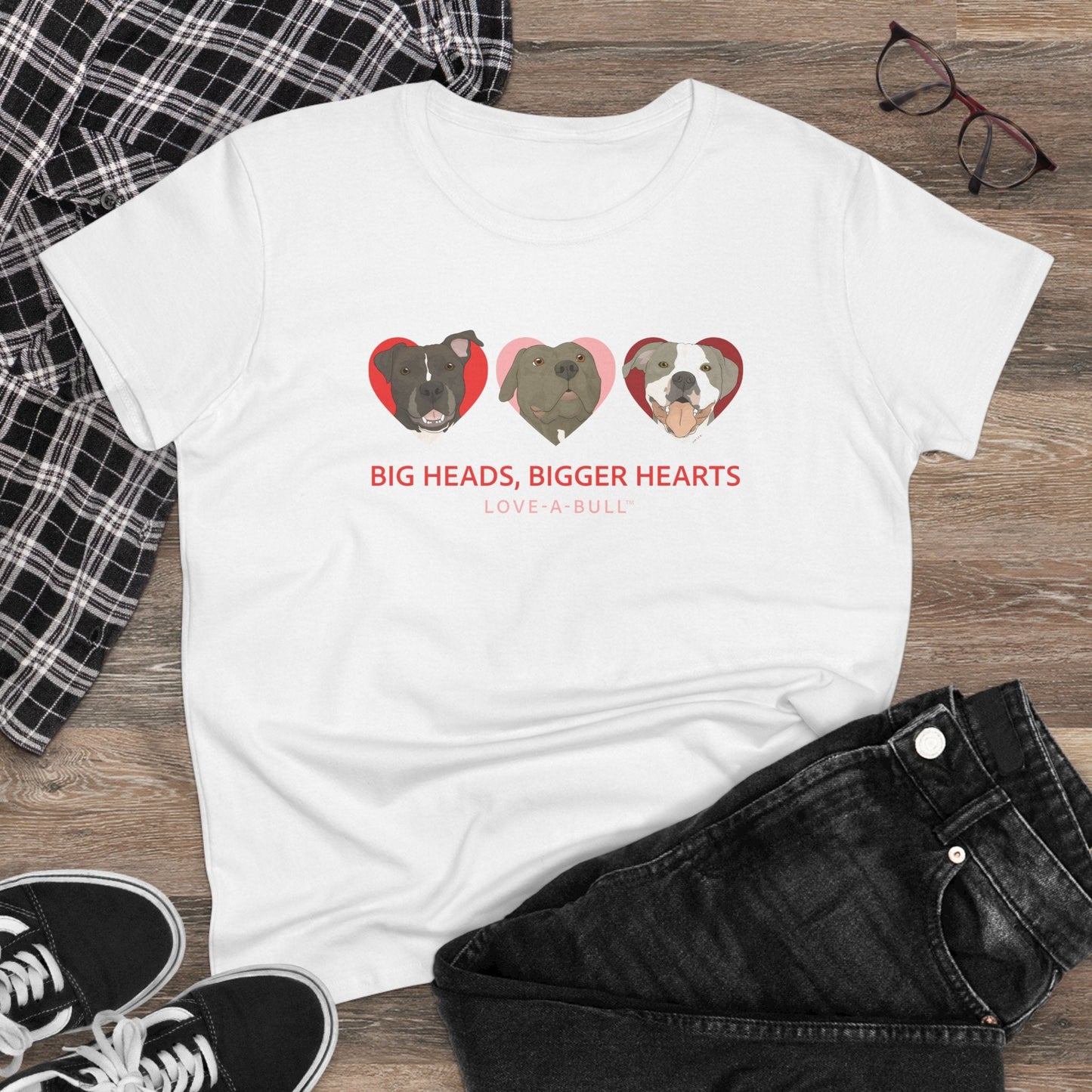Women's Midweight Cotton Tee | FUNDRAISER | Love - A - Bull - Detezi Designs - 37092121283628790407