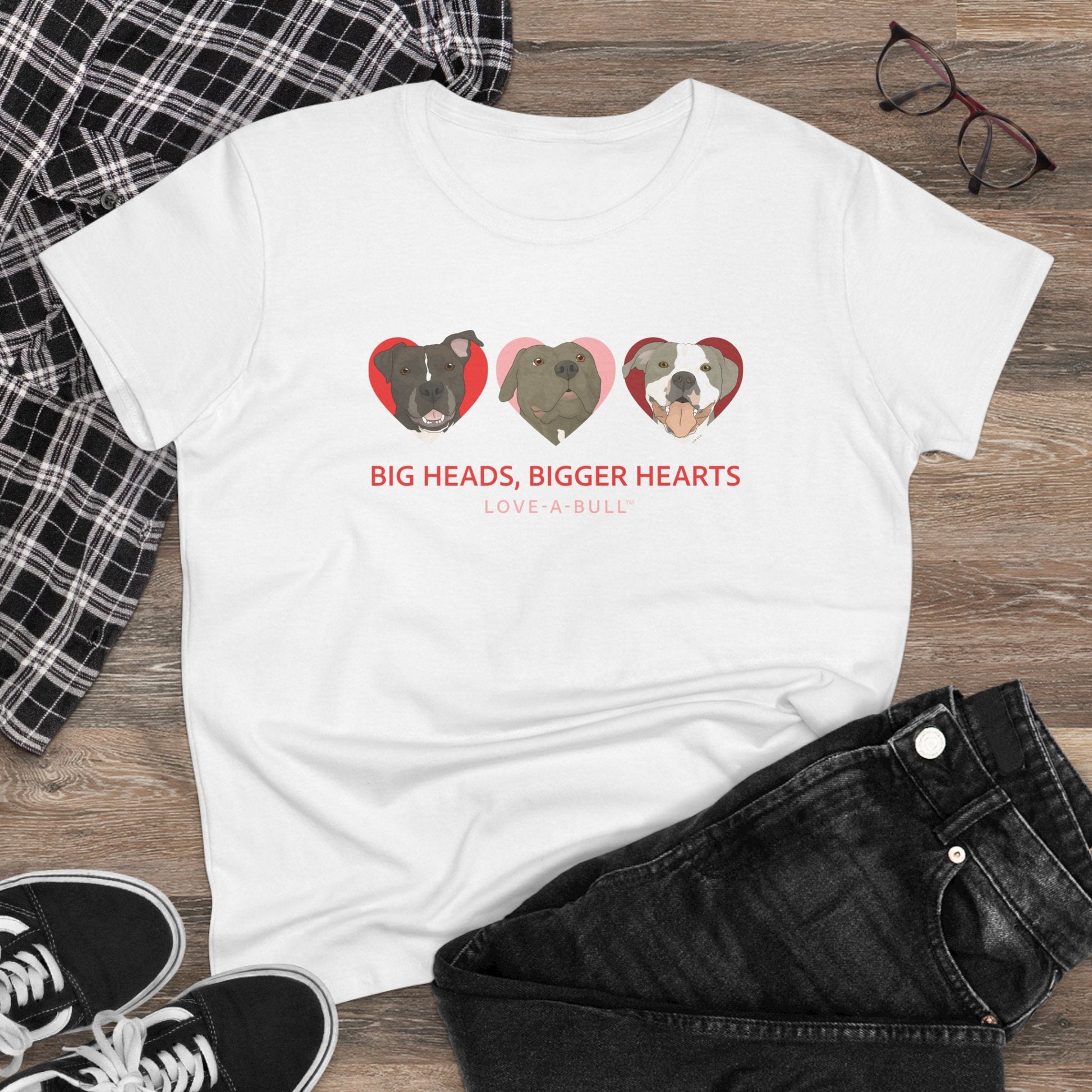 Women's Midweight Cotton Tee | FUNDRAISER | Love - A - Bull - Detezi Designs - 37092121283628790407