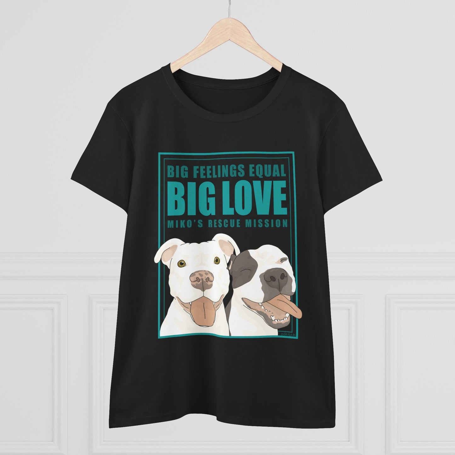 Women's Midweight Cotton Tee | FUNDRAISER | Miko's Rescue Mission - Detezi Designs - 25962820544646508283