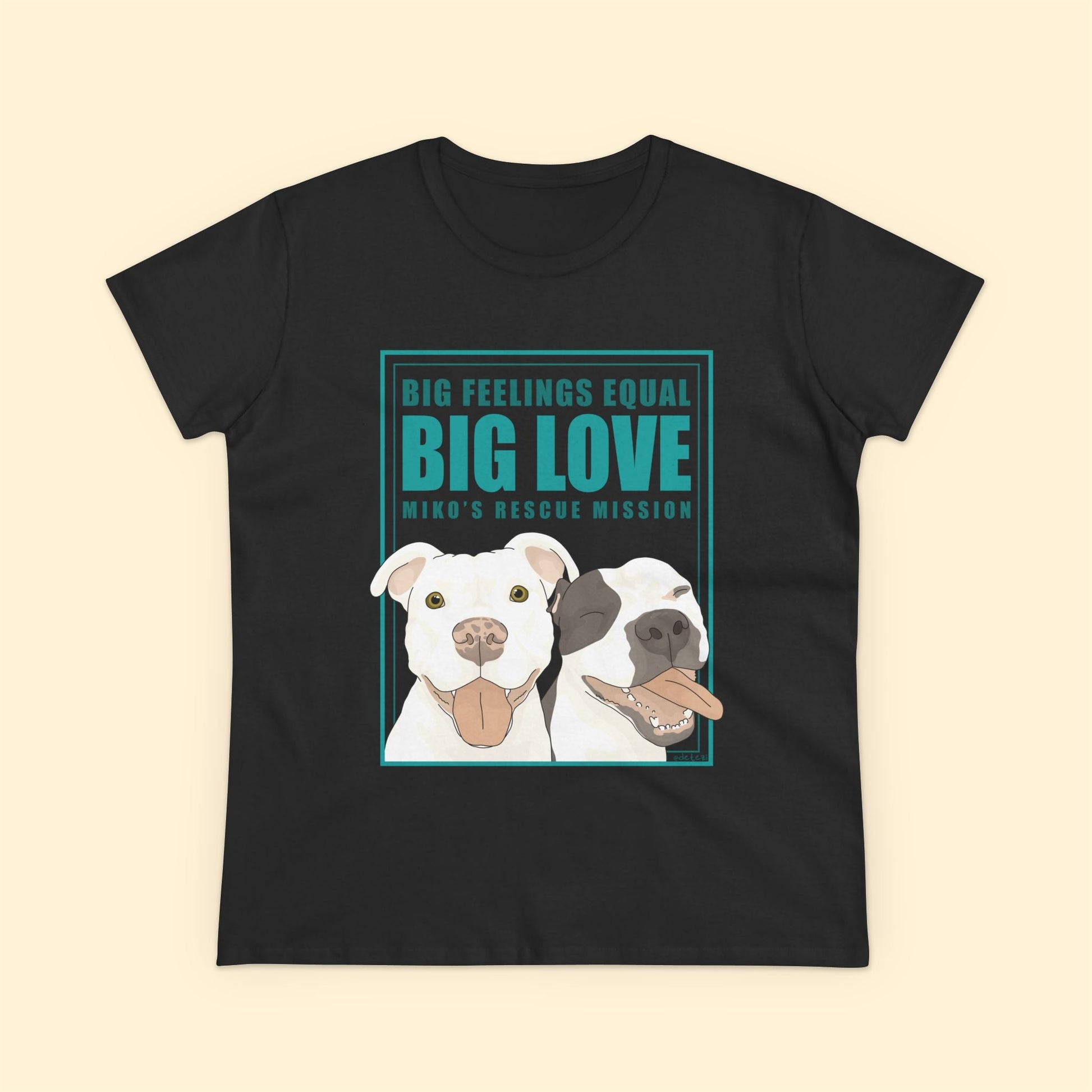 Women's Midweight Cotton Tee | FUNDRAISER | Miko's Rescue Mission - Detezi Designs - 32796696321442128252