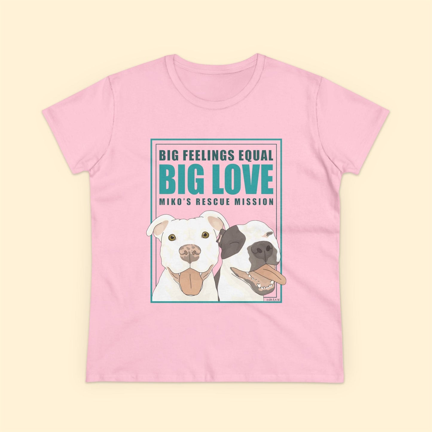 Women's Midweight Cotton Tee | FUNDRAISER | Miko's Rescue Mission - Detezi Designs - 75329268695063585566