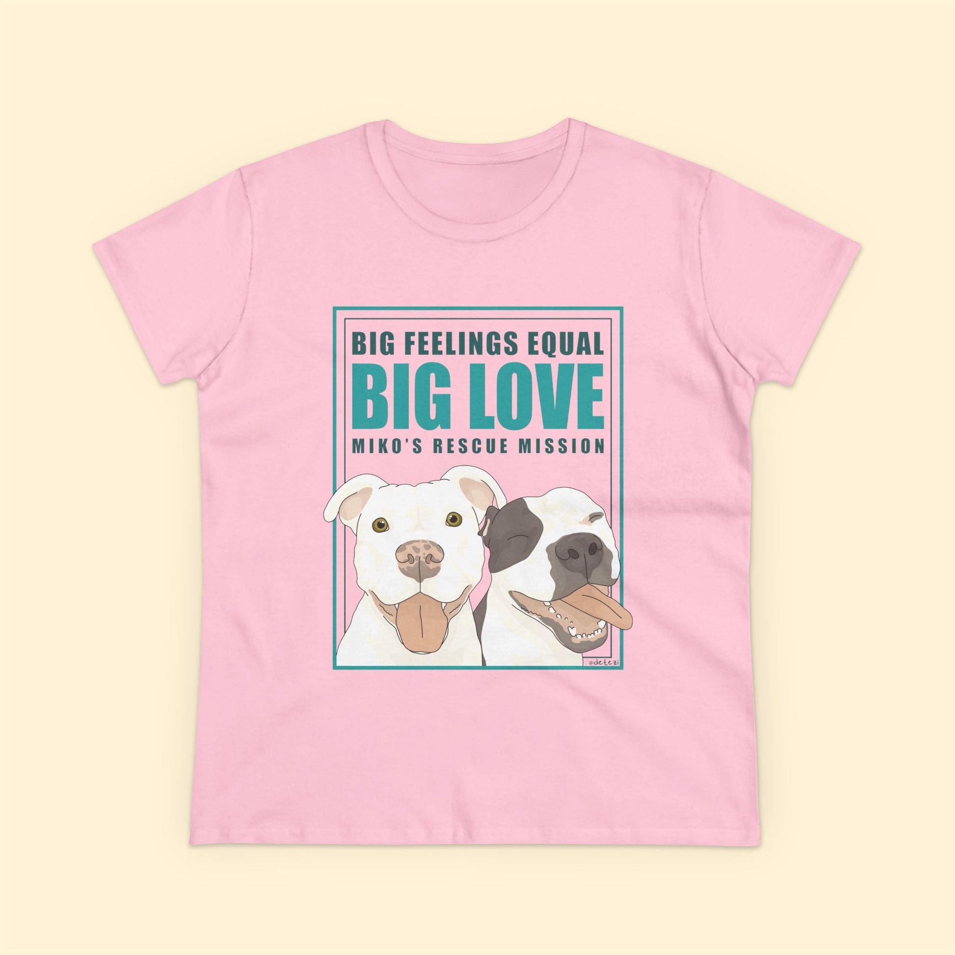 Women's Midweight Cotton Tee | FUNDRAISER | Miko's Rescue Mission - Detezi Designs - 75329268695063585566