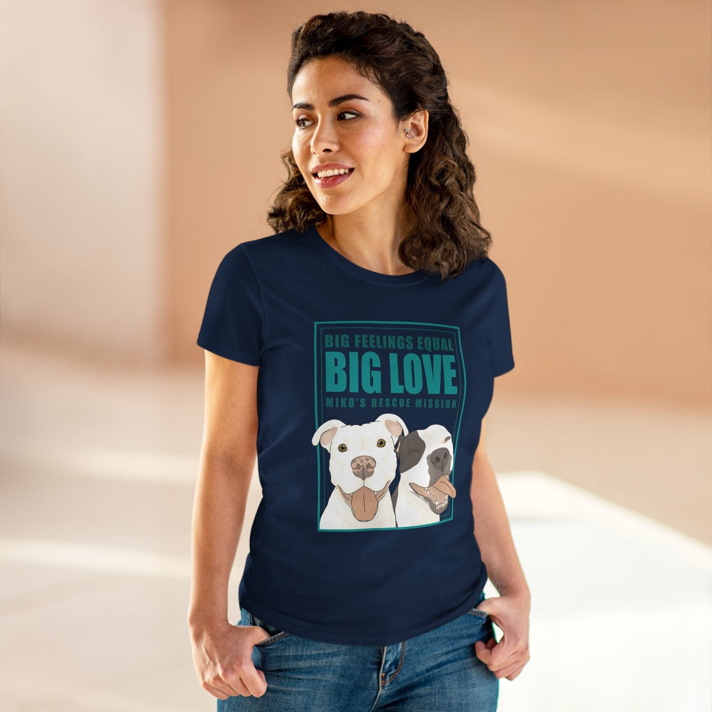 Women's Midweight Cotton Tee | FUNDRAISER | Miko's Rescue Mission - Detezi Designs - 75329268695063585566