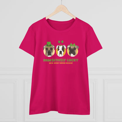 Women's Midweight Cotton Tee | FUNDRAISER | New Jersey Boxer Rescue | St. Patrick's Day - Detezi Designs - 24311303559180016692