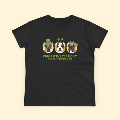 Women's Midweight Cotton Tee | FUNDRAISER | New Jersey Boxer Rescue | St. Patrick's Day - Detezi Designs - 26830172071147628196