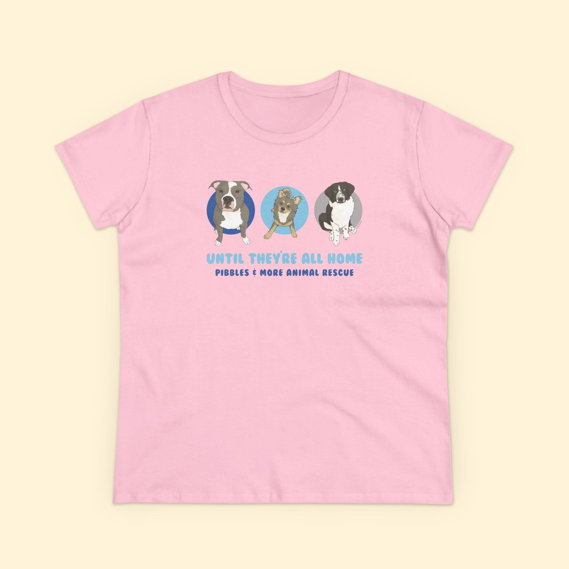 Women's Midweight Cotton Tee | FUNDRAISER | Pibbles & More Animal Rescue - Detezi Designs - 14504086123132398099