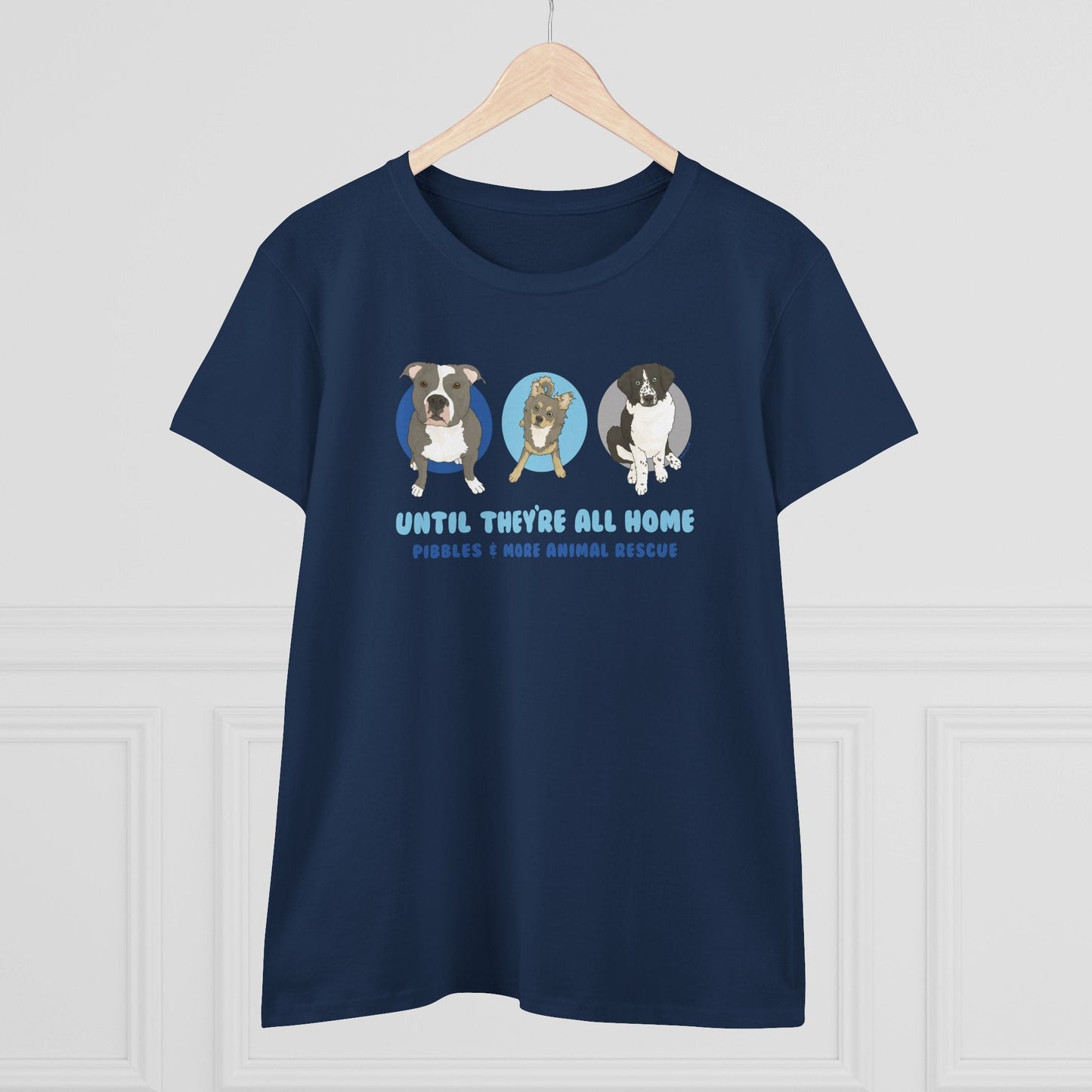 Women's Midweight Cotton Tee | FUNDRAISER | Pibbles & More Animal Rescue - Detezi Designs - 17020888067043942505