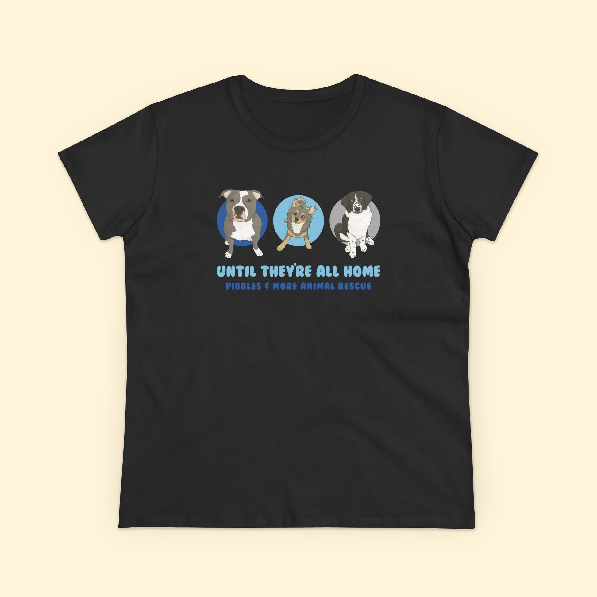 Women's Midweight Cotton Tee | FUNDRAISER | Pibbles & More Animal Rescue - Detezi Designs - 17020888067043942505