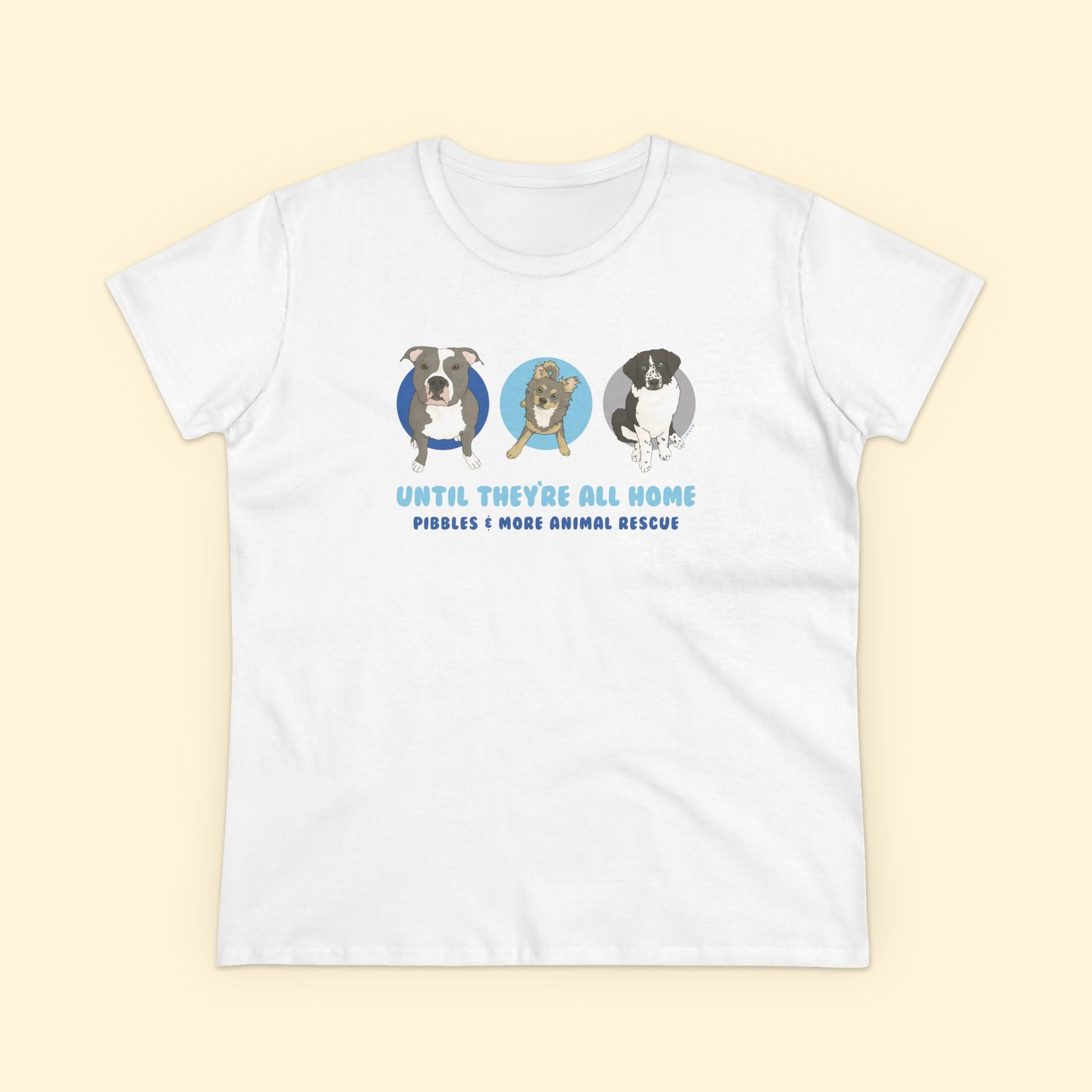 Women's Midweight Cotton Tee | FUNDRAISER | Pibbles & More Animal Rescue - Detezi Designs - 27237158644734560485