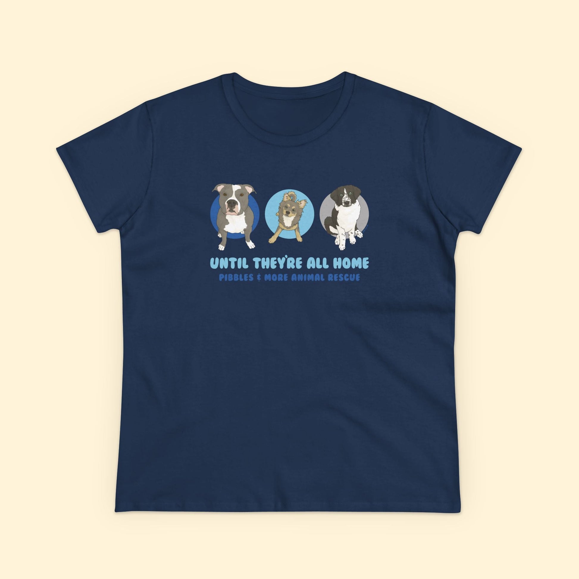Women's Midweight Cotton Tee | FUNDRAISER | Pibbles & More Animal Rescue - Detezi Designs - 33237672842873736082