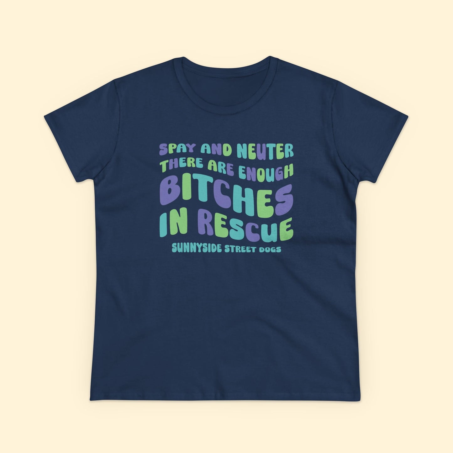 Women's Midweight Cotton Tee | FUNDRAISER | Sunnyside Street Dogs | Spay & Neuter - Detezi Designs - 28901094226743703611