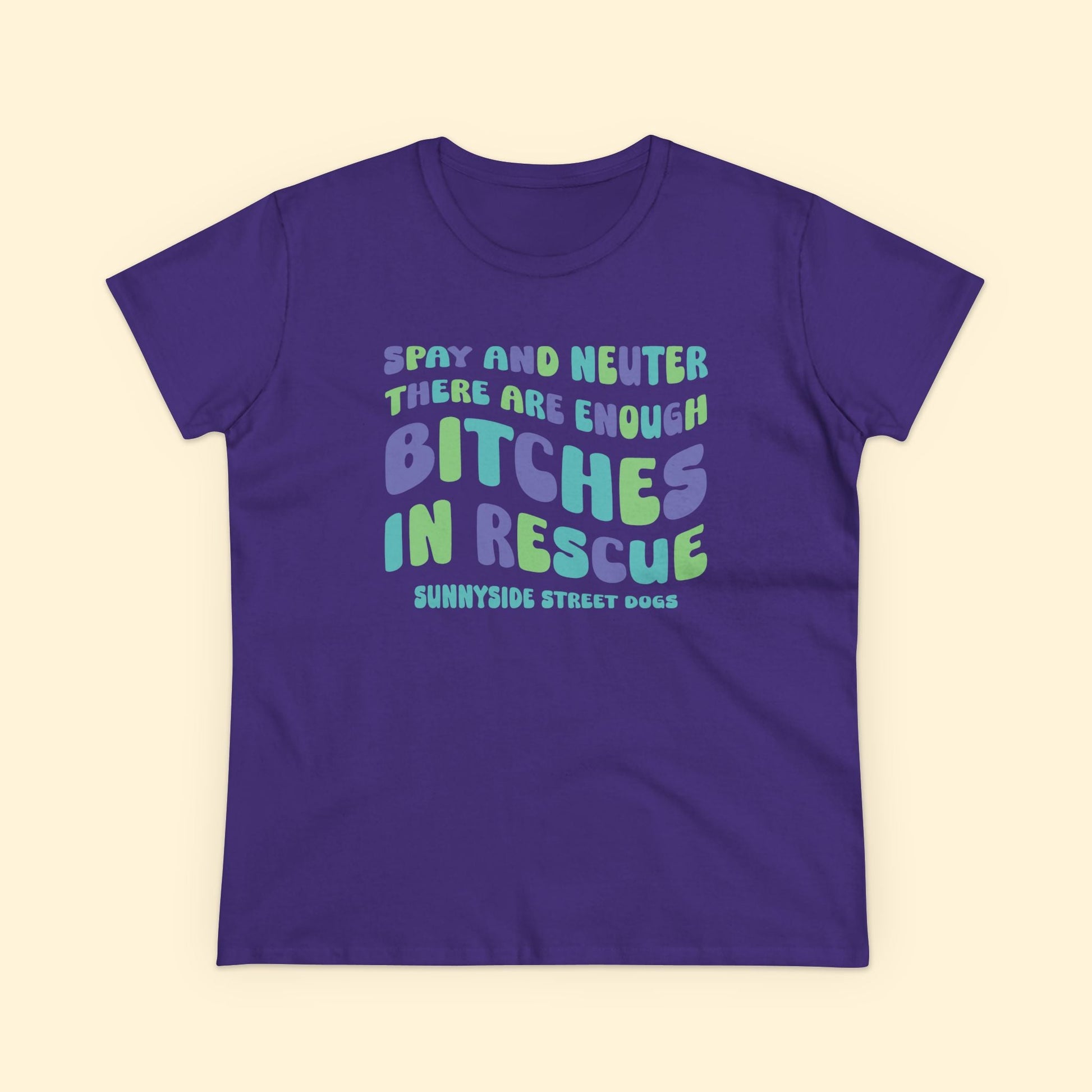 Women's Midweight Cotton Tee | FUNDRAISER | Sunnyside Street Dogs | Spay & Neuter - Detezi Designs - 30977795846579695294
