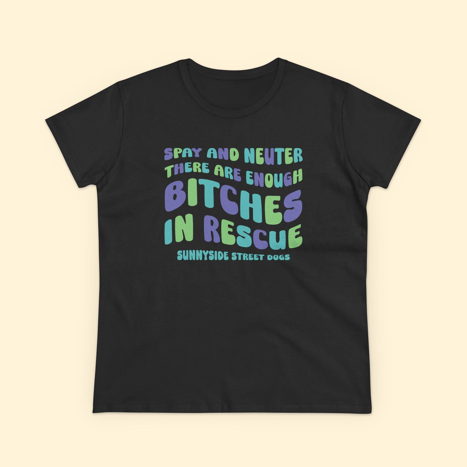 Women's Midweight Cotton Tee | FUNDRAISER | Sunnyside Street Dogs | Spay & Neuter - Detezi Designs - 52964801750491535684
