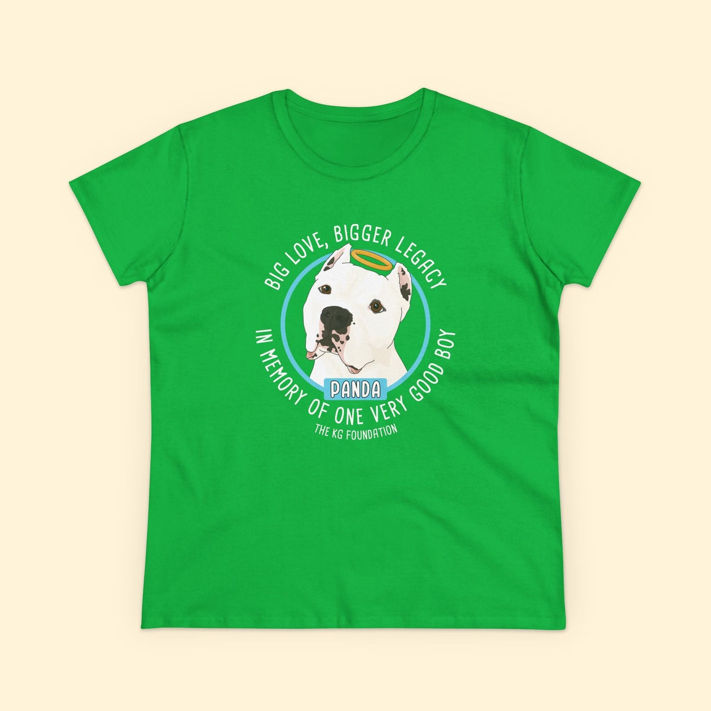 Women's Midweight Cotton Tee | FUNDRAISER | The KG Foundation | In Memory of Panda - Detezi Designs - 16951669663502810322