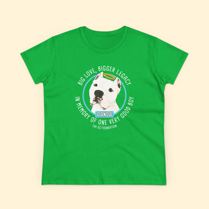 Women's Midweight Cotton Tee | FUNDRAISER | The KG Foundation | In Memory of Panda - Detezi Designs - 16951669663502810322