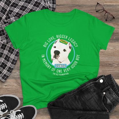 Women's Midweight Cotton Tee | FUNDRAISER | The KG Foundation | In Memory of Panda - Detezi Designs - 28452641082580321794