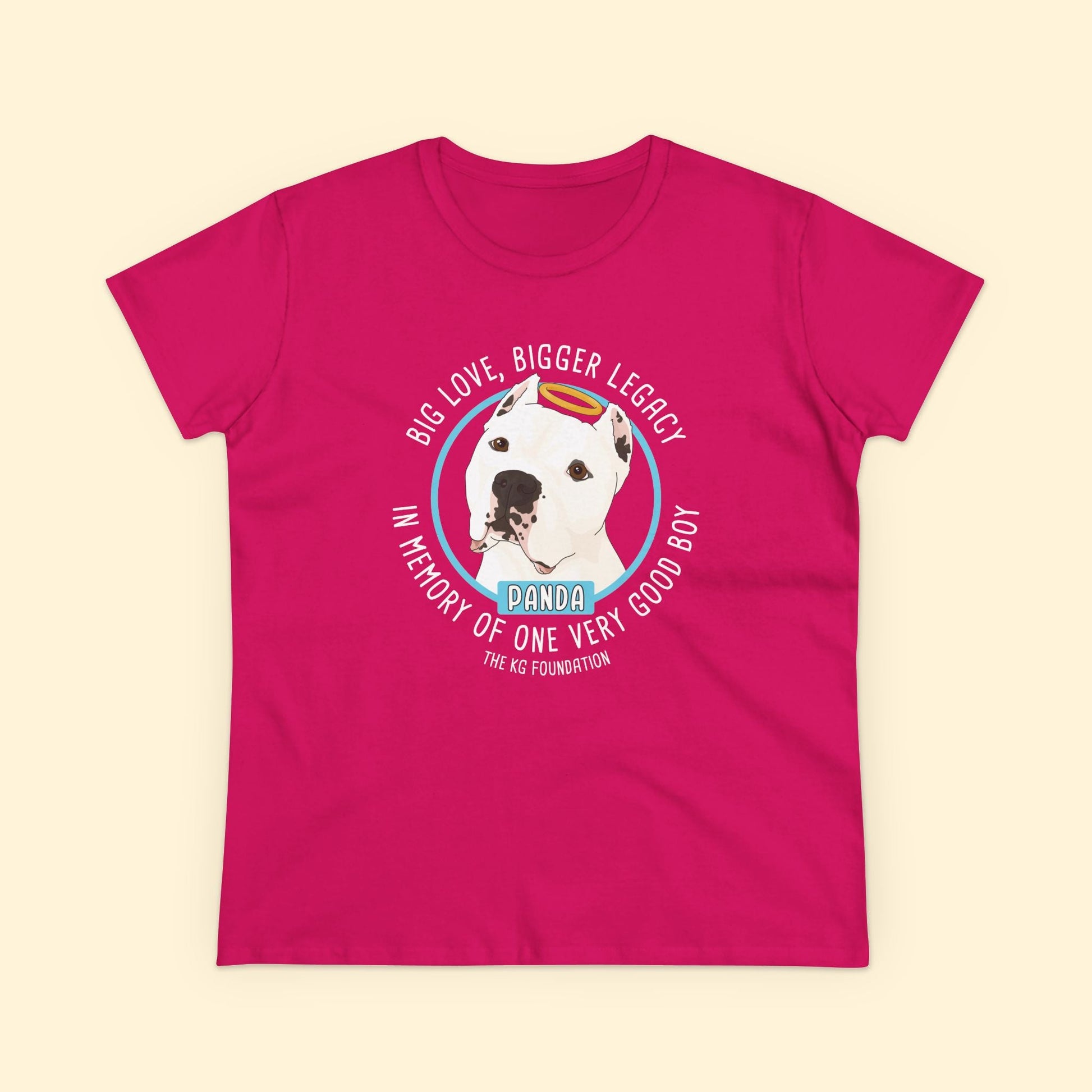 Women's Midweight Cotton Tee | FUNDRAISER | The KG Foundation | In Memory of Panda - Detezi Designs - 28452641082580321794
