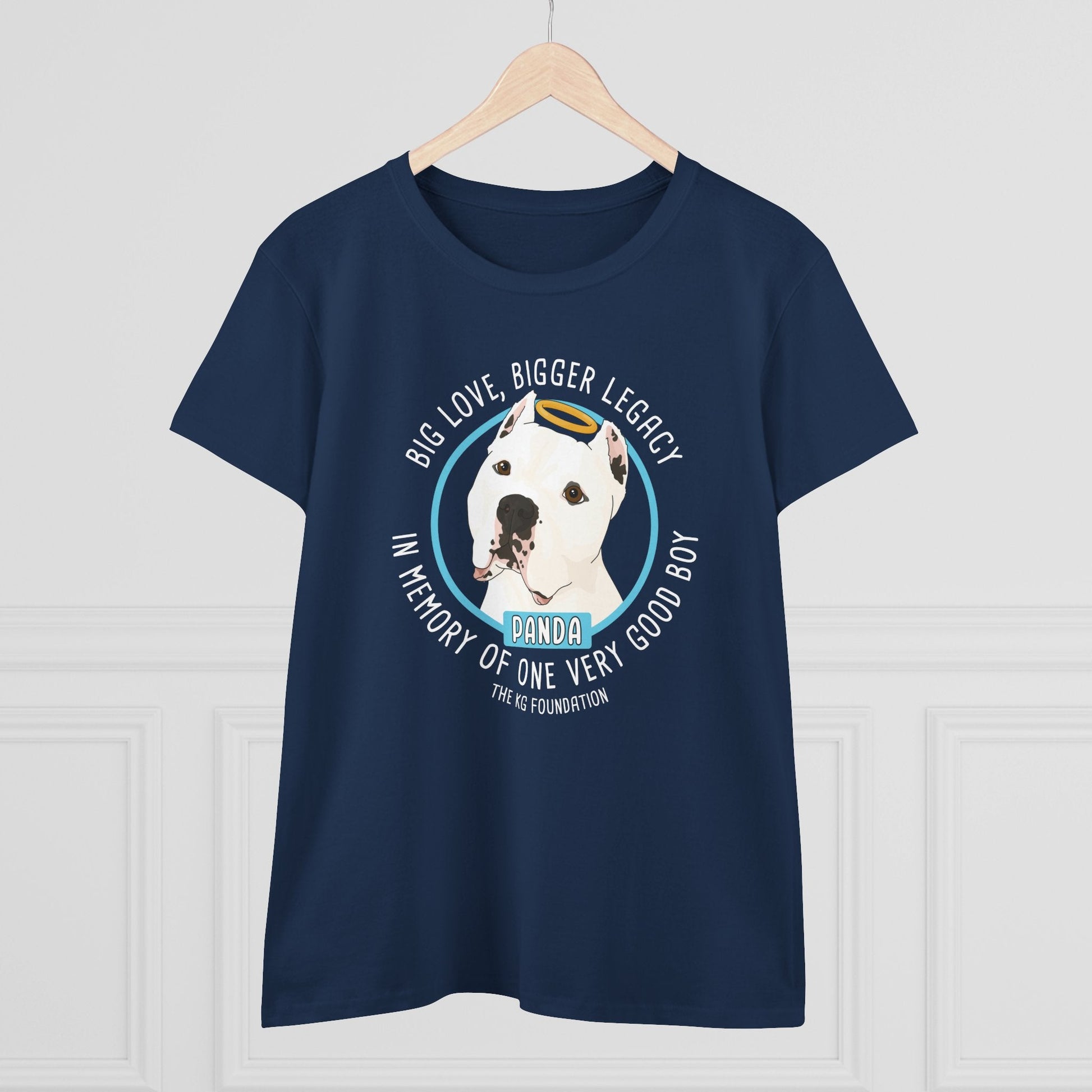 Women's Midweight Cotton Tee | FUNDRAISER | The KG Foundation | In Memory of Panda - Detezi Designs - 28452641082580321794