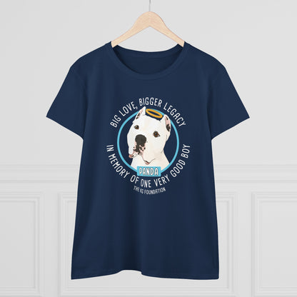 Women's Midweight Cotton Tee | FUNDRAISER | The KG Foundation | In Memory of Panda - Detezi Designs - 28452641082580321794