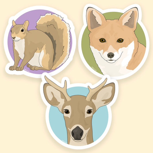 Woodland Animals | December 2025 Sticker Pack - Detezi Designs - 
