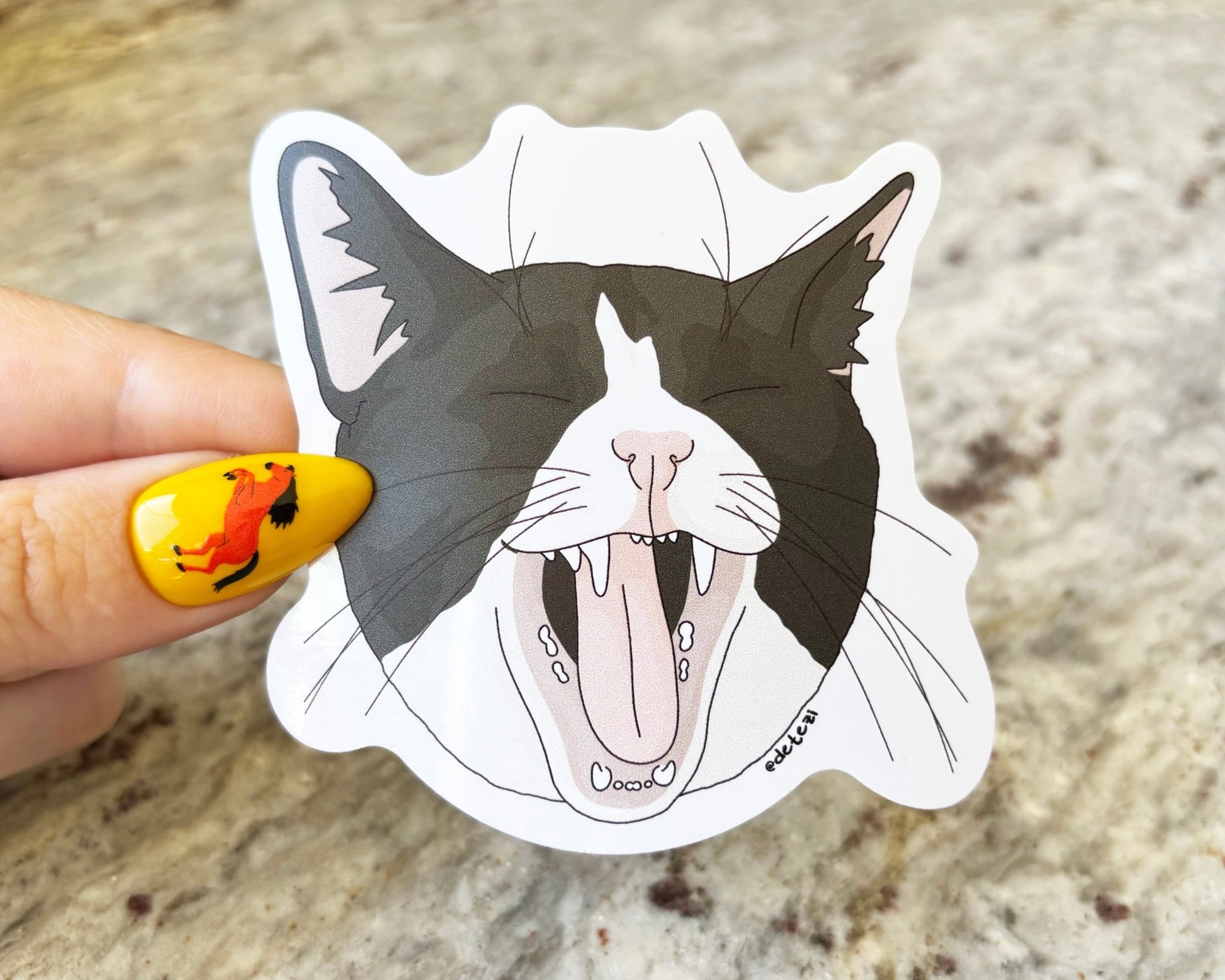 Yawn | 3" Vinyl Sticker - Detezi Designs - 