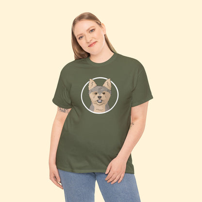 Yorkshire Terrier Circle | Unisex T-shirt - Detezi Designs - 21858814311860706271