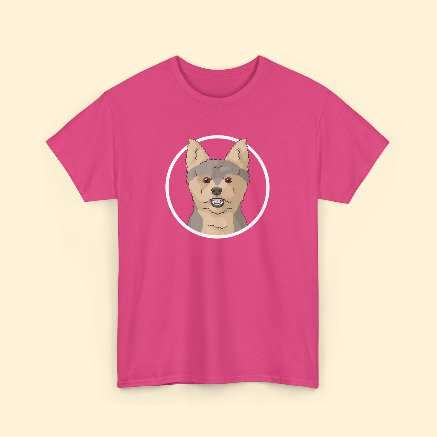 Yorkshire Terrier Circle | Unisex T-shirt - Detezi Designs - 21858814311860706271