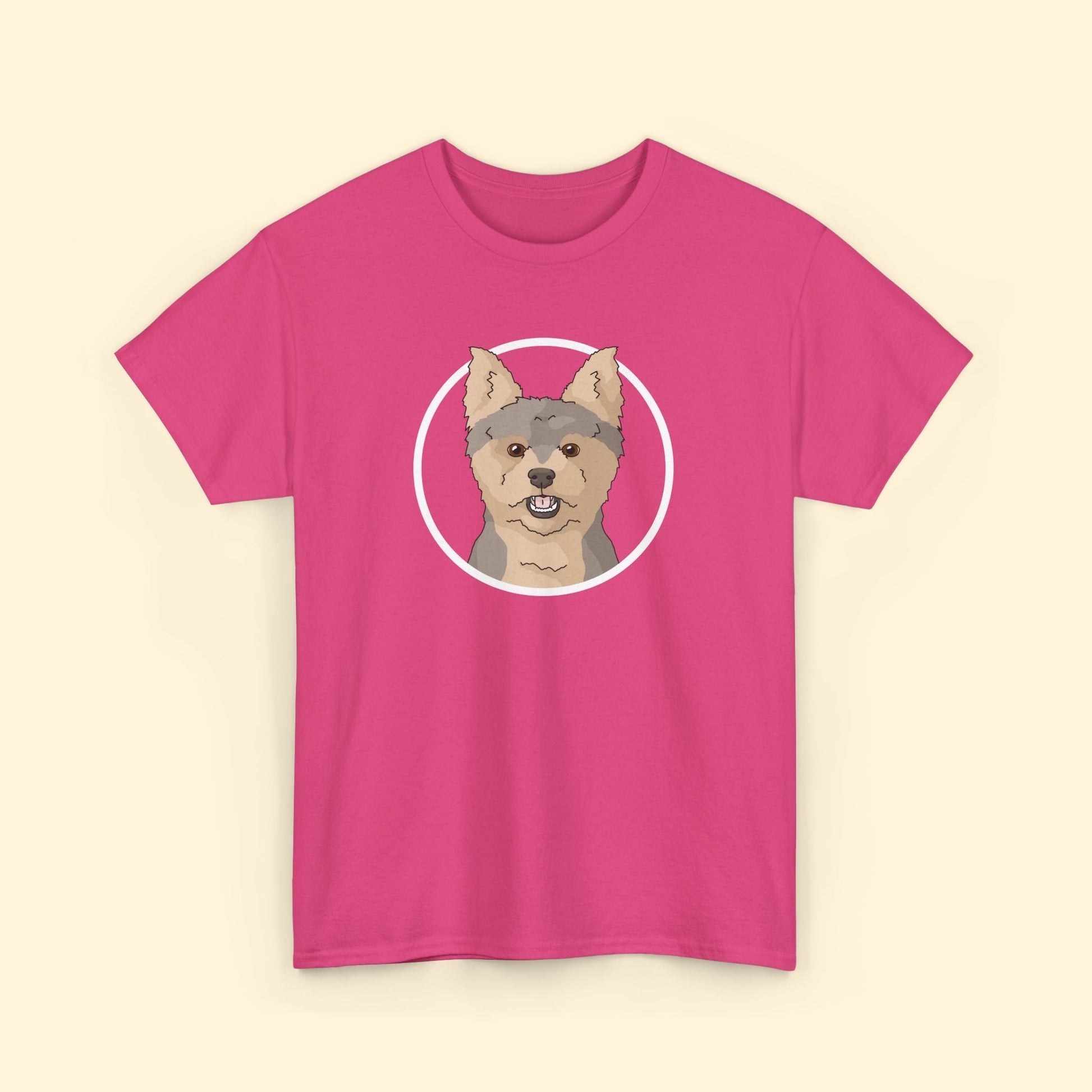 Yorkshire Terrier Circle | Unisex T-shirt - Detezi Designs - 21858814311860706271