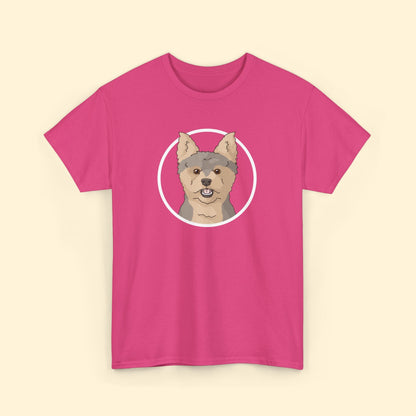 Yorkshire Terrier Circle | Unisex T-shirt - Detezi Designs - 21858814311860706271