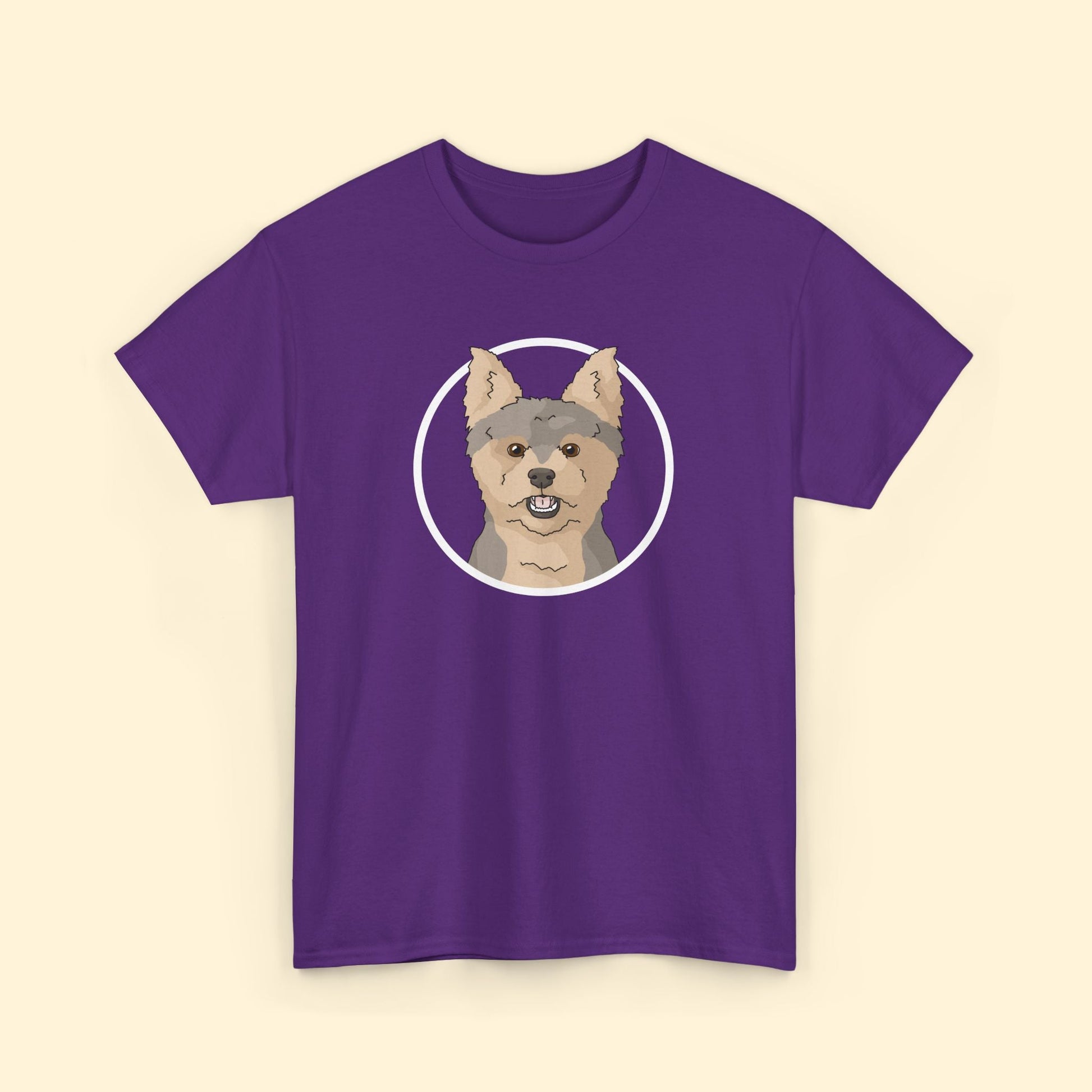 Yorkshire Terrier Circle | Unisex T-shirt - Detezi Designs - 24409860112129534919