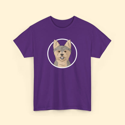 Yorkshire Terrier Circle | Unisex T-shirt - Detezi Designs - 24409860112129534919