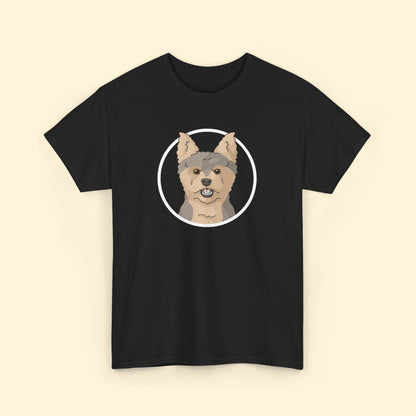 Yorkshire Terrier Circle | Unisex T-shirt - Detezi Designs - 33983063069216320186
