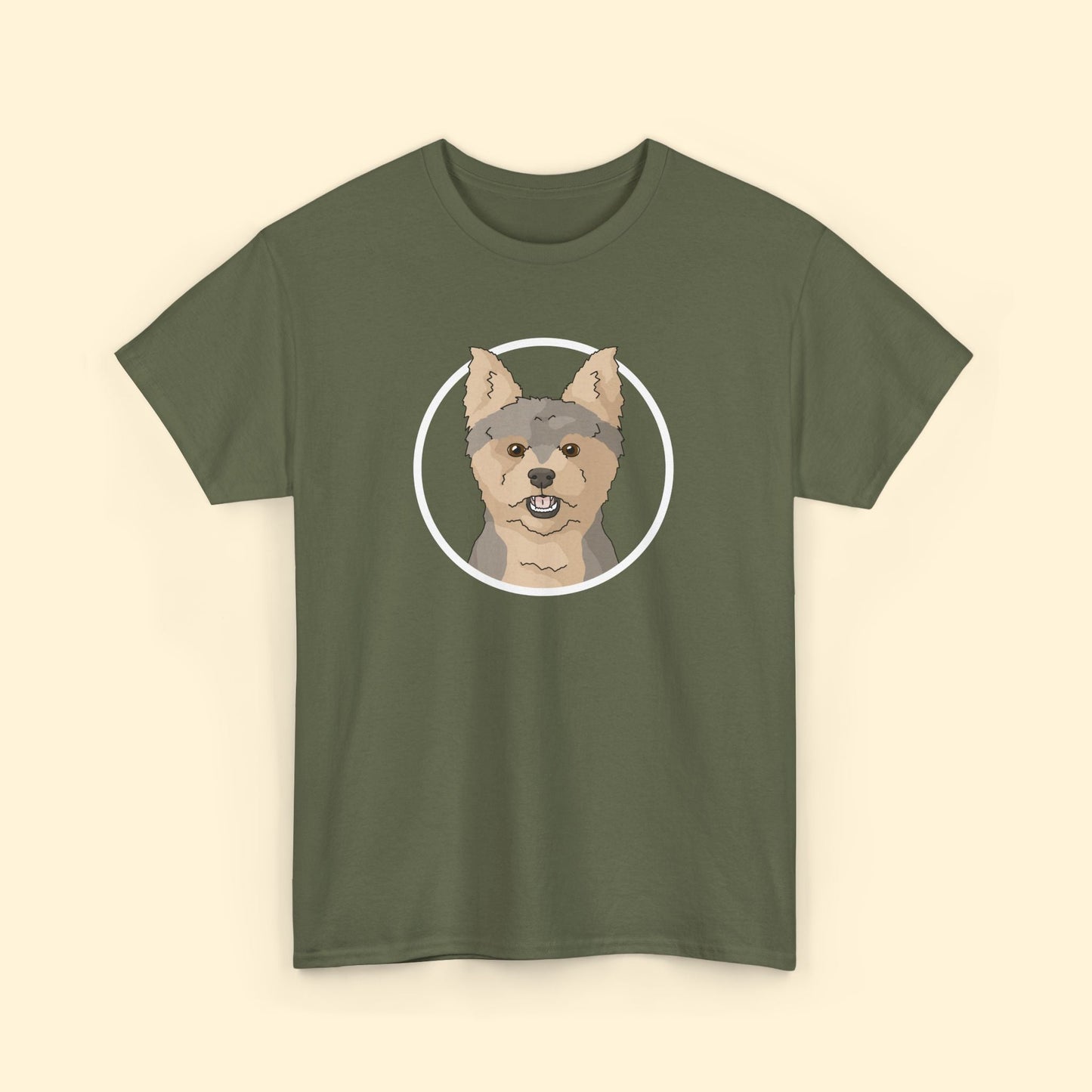 Yorkshire Terrier Circle | Unisex T-shirt - Detezi Designs - 54099838554335679575
